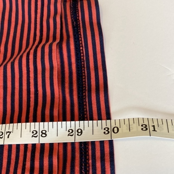 Peter Millar, men’s short sleeve shirt, size large rust colored navy stripes - Picture 7 of 9